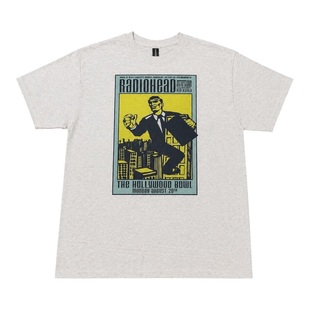 Radiohead Hollywood Bowl Concert Heather Grey Mens Short Sleeve Graphic Tee